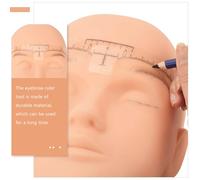 DECORNIJIA 100piezas Regla Para Cejas Desechable Adhesivo Kit De Unidades Plantilla De Maquillaje Para Diseño De Cejas Herramienta De Perfilado Para Microblading