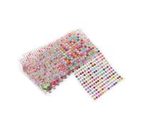 DECORNIJIA 11 Hojas Pegatinas Autoadhesivas de Cristal Redondas para Uñas y Manualidades de Gemas Acrílicas de Colores para Decoración Creativa y Proyectos DIY