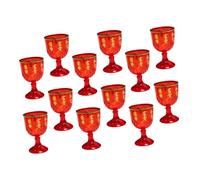 DECORNIJIA 12 Copas Pequeñas de Vino Rojo de Plástico Irrompible 40 Ml para Bodas y Celebraciones Tradicionales Chinas Reutilizables y Ligeras Vasos de Fiesta para Invitados y Toasts