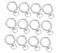 DECORNIJIA 12 piezas Clips Redondos de Aleación con Hebillas y Cierre de Anillos de Llaves Duraderos para Diario Diseño Elegante con de Presión Dorada Accesorios para Llaveros y DIY