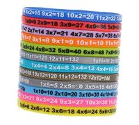 DECORNIJIA 12 Piezas Pulseras de Educativas con Tablas de Multiplicar Pulseras Decorativas para Cómodas y Prácticas para Escuela Deportes y Fiestas