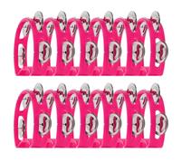 DECORNIJIA 12 Piezas Tambourine Handheld Plastic Percussion Instrument With Jingle Bells For Rhythm Practice Music Education And Group Activities