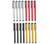 DECORNIJIA 16 Piezas Bolígrafo Táctil Capacitivo para Pantallas Lápiz para Tabletas y Smartphones Negro Plata Rojo