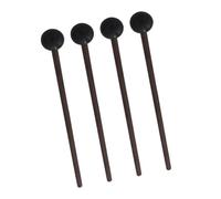 DECORNIJIA 2 pares Baquetas de Percusión para Lengua con Mango de Madera y Cabeza de Goma Duraderas y Antideslizantes para Práctica de Marimba y Instrumentos de Percusión