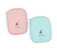 DECORNIJIA 2 piezas Bolsa Médica Portátil Resistente Oxford Gran Capacidad con Botiquín Familiar para Emergencias y Colores Verde y Rosa