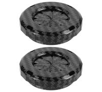 DECORNIJIA 2 Piezas Cubierta Decorativa De Fibra De Carbono Para Botón De Arranque De Motor Protector Giratorio Interruptor De Encendido Automático Para Interior De Coche