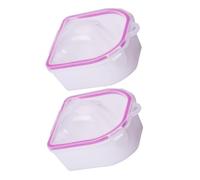 DECORNIJIA 2 piezas Cuenco de Manicura de Acrílico Resistente de Remojo de Uñas Tazón Doble para Quitaesmalte y Cuidado de Manos Casa Herramienta de Arte para Uñas Fácil de Usar