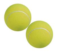 DECORNIJIA 2 Piezas Pelota de Tenis Gigante Inflable de Juguete de Goma Resistente para Masticar Mascotas de Unidades con Aguja para Inflar Superficie de Fieltro y Flexible