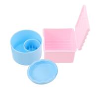 DECORNIJIA 2 Piezas Plastic Acrylic Brush Cleaner With Lid Layered Design For Organized Manicure Tools And Nail Brush Holder