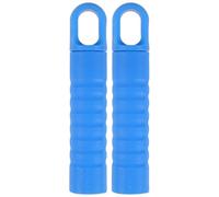 DECORNIJIA 2 piezas Protector Extremo Mango Trapeador Antideslizante con Orificio Colgador para Varilla Escoba Mango Recambio Azul