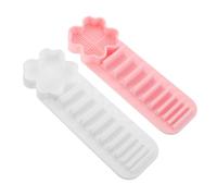 DECORNIJIA 2 Piezas Rack de Secado para Brochas de Maquillaje de Silicona con Ventosas Soporte de Pared para Limpieza y Almacenamiento Organizador Multiusos para Brochas y Secas