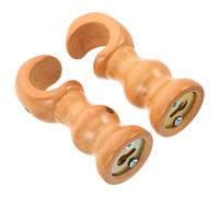 DECORNIJIA 2 Piezas Soportes de Madera para Barra de Cortinas Soportes de Pared para Cortinas de Estilo Romano Base Sólida para Salón y Dormitorio Fácil Instalación Diseño Retro Elegante