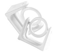 DECORNIJIA 2 Piezas Soportes para Barras de Cortina Giratorios Ajustables Unidades Soporte Resistente para Barras Telescópicas Fácil Instalación para Hogar y Oficina Color Blanco