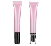 DECORNIJIA 2 Piezas Tubo Squeeze Rellenable para Brillo Labial de Color Rosa Mate y Tapa para Cosméticos y Contenedores Vacíos para Maquillaje y Cuidado