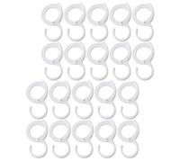 DECORNIJIA 20 Ganchos de Plástico Forma de S Multifuncionales Resistentes al Viento Tamaño Pequeño Color Blanco para Colgar Ropa Abrigos Toalleros y Accesorios el Hogar Cocina y