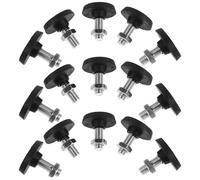 DECORNIJIA 20 Piezas Almohadillas Antideslizantes para Máquina de Coser, Pies Niveladores Ajustables de 12mm, Estabilizadores de Plástico para Base y Mesa, Accesorios Compatibles