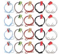 DECORNIJIA 20 Piezas Lazos Elásticos Cabello Niñas 4-6 Años Cintas Pelo Dibujos de Animales Accesorios para Coleta y Peinados Infantiles Colores Surtidos Material Duradero
