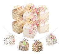 DECORNIJIA 24 Piezas Cajas de Papel para Dulces Navidad Estuche Ligero y Duradero para Golosinas Regalos y Calendario de Adviento para Familia y Fiestas