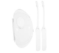 DECORNIJIA 2juegos De Maquillaje Transparente Espátula Set De Herramienta Multiuso Para Mezclar Fundaciones Diseño Portátil Para Artistas De Maquillaje Fabricada Resistente y Fácil De