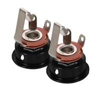 DECORNIJIA 2piezas Accesorios Para Guitarra Eléctrica Placas De Conexión Diseño De Copa Redonda Conector De Clavija Terminal De Entrada Guitarra Eléctrica