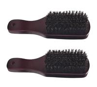 DECORNIJIA 2piezas Cepillo De Barba De Cerda Natural y Peine De Viaje De Mango De Madera Para Cuidado De Barba y Cabello Fácil De Almacenar y Limpiar