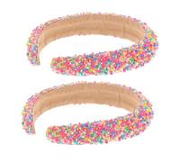 DECORNIJIA 2piezas Diademas Anchas Antideslizantes Para Mujer De Accesorios De Maquillaje Cómodos y Coloridos Para Skincare y Ejercicio Para Niñas y Mujeres
