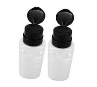 DECORNIJIA 2piezas Dispensador De Quitaesmalte y Limpiador De Maquillaje Botella Portátil Con Bomba Viaje