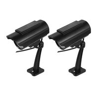 DECORNIJIA 2piezas Monitoreo de Simulación Cámaras Falsas CCTV Cámara de Seguridad de Imitación para Interiores y Exteriores Oficina Tienda