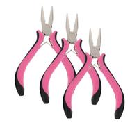 DECORNIJIA 3 Alicates para Extensiones de Cabello Aplicador Profesional de Cuentas Removedor Ergonómico para Uso en Salón Casa