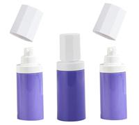 DECORNIJIA 3 Piezas Botellas de Viaje Vacías de Dispensador de Loción con Bomba al Vacío Botella Recargable para Protector Solar y Base Diseño Octogonal Seguro y Compacto para Cosméticos