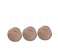 DECORNIJIA 3 Piezas Facial Sponge Exfoliator Doble Cara con Semillas de Nuez Bambú para Limpieza Profunda Reutilizable Removedor de Maquillaje para Cuidado Diario de Mujer y Hombre