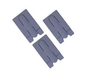 DECORNIJIA 3 Piezas Soporte De Teléfono De Silicona Pegajoso Etiqueta Artículo Pegatina para Soporte De Teléfono Móvil Ranura Poderoso Celúla Pararse Montado Cualquier Portátil Grey