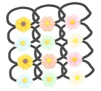 DECORNIJIA 30 piezas Unidades Gomas Pelo Mujer Elásticas con Flores Margaritas Accesorios para Niñas y Mujeres Decoración Cabello Resistente y Cómodo