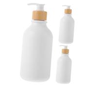 DECORNIJIA 3piezas Botella de Limpieza de Dispensador de Jabón Reutilizable Botellas de Champú y Acondicionador para Baño Color Blanco Mate