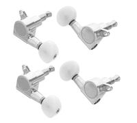 DECORNIJIA 4 Juegos Tuning Pegs For Ukulele Closed Gear Stainless Steel Machine Heads Small Button Fully Enclosed Replacement Parts For Banjo And String Instruments