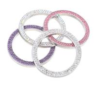 DECORNIJIA 4 piezas Anillos de Arranque para Botón Coche con Cristales Ab Protección para Botón de Encendido Decoración Interior Estable y Segura para Múltiples Modelos