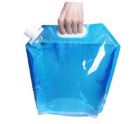 DECORNIJIA 4 Piezas Bolsa de Agua Portátil Contenedor Flexible Gran Capacidad Resistente para Camping Picnic Senderismo Almacenamiento Exterior Transparente y Azul