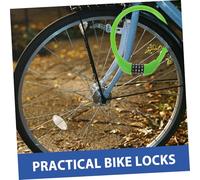 DECORNIJIA 4 piezas Candado Bicicleta Combinación Cadena Seguridad Resistente Acero para Bicicletas Montaña Carretera Scooters Motos con Llave Portátil
