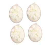 DECORNIJIA 4 piezas Esponja Ducha Suave Exfoliante con Malla para Baño y Limpieza Corporal Bola de Baño Espumosa y Ecológica para Diario