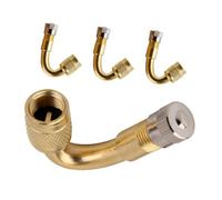 DECORNIJIA 4 Piezas Extensor de Válvula de Neumático de Grados Prolongador Metálico para Coche Moto y Bicicleta de Fácil Instalación y Portátil