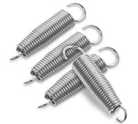 DECORNIJIA 4 piezas Muelles para Pedal Batería con Gancho Alta Resistencia la Tracción Antióxido Repuestos para Tensores Bombo Kit para Batería Jazz y Pedal de Bombo