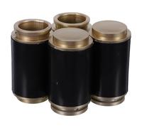 DECORNIJIA 4 Piezas Tapas Decorativas para Barras de Cortina 22 Mm, 4 Piezas, Hierro Mate Negro, Remates para Extremos de Rieles, Cabezales Decorativos para Tratamientos de Ventanas,