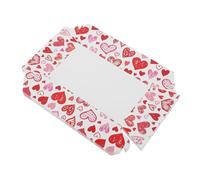 DECORNIJIA 40 Piezas Bandejas de Papel con Patrón de Corazón para Fiesta de San Valentín Resistentes y Portátiles para Hamburguesas Snacks Patatas Fritas y Hot Dogs Bodas y Reuniones