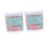 DECORNIJIA 400piezas Hisopos De Algodón Con Varillas Resistentes Total Puntas De Para Limpieza y Cuidado Personal Para Maquillaje Heridas y Limpieza