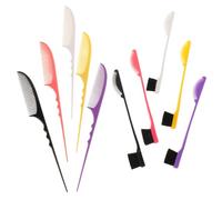 DECORNIJIA 5 Pares Kit Cepillos Rat Tail y Peines Doble Cara para Definir Cejas y Peinar Bordes Ergonómicos y Suaves para Peinados Precisos y Acabado Natural