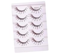 DECORNIJIA 5 pares Pestañas Postizas con Diamantes Aspecto Natural y Decorativo Pestañas Falsas para Mujer para Fiestas Cosplay y Eventos Especiales