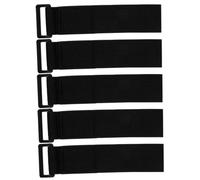 DECORNIJIA 5 piezas Cintas Ajustables de Nylon con Hebilla Correas Elásticas Reutilizables para Organizar Cables y Sujetar Equipaje Hogar y Oficina Color Negro