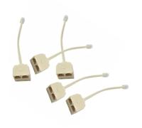 DECORNIJIA 5 piezas Divisor Teléfono Fijo Adaptador Enchufe Telefónico Macho Hembra Convertidor con Cable para Línea Fija Hogar y Oficina
