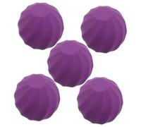 DECORNIJIA 5 piezas Tubos Recargables para Brillo de Labios Forma de Bola Dispensadores de Bálsamo Labial de Plástico Estuche Portátil para Almacenamiento y Protección del Labial Color
