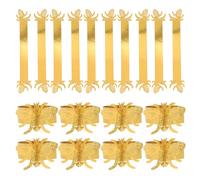 DECORNIJIA 50 Anillos De Servilleta con Forma De Abeja con Purpurina para Mesa De Comedor Bodas Banquetes Servilletas Mesas De Fiesta Servilleteros Dorados